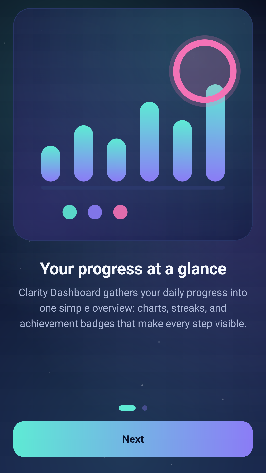 Clarity Dashboard onboarding preview